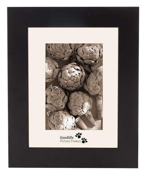 Uithoudingsvermogen definitief rots Zwarte houten fotolijst met 45 mm breed profiel